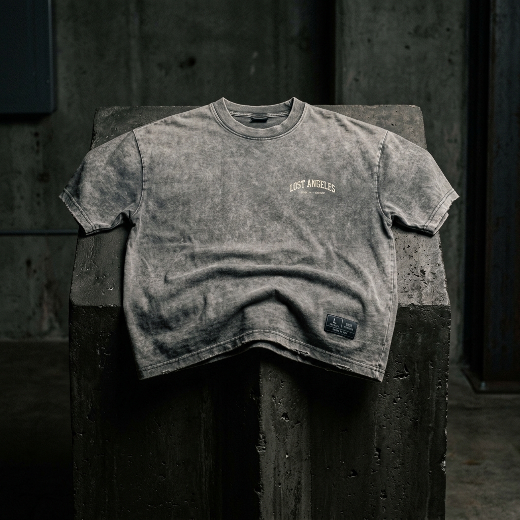 Acid Wash Grey Vintage Tee